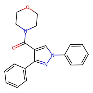 Morpholine, 4-[(1,3-diphenyl-1H-pyrazol-4-yl)carbonyl]- structure