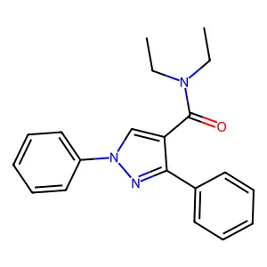 N,N-diethyl-1,3-diphenyl-1H-pyrazole-4-carboxamide structure