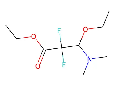 Ethyl 3-(dimethylamino)-3-ethoxy-2,2-difluoropropanoate structure