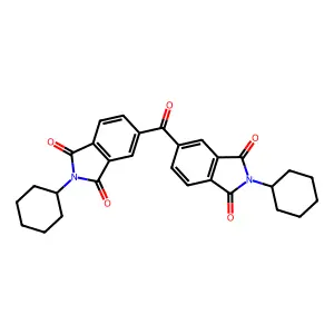 5,5'-carbonylbis(2-cyclohexyl-1H-isoindole-1,3(2H)-dione) structure