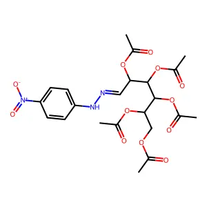 D-Galactose, (4-nitrophenyl)hydrazone, 2,3,4,5,6-pentaacetate structure