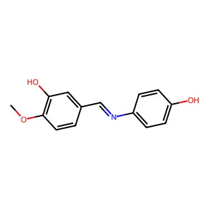 5-{(E)-[(4-hydroxyphenyl)imino]methyl}-2-methoxyphenol structure