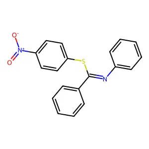 Benzenecarboximidothioic acid, N-phenyl-, 4-nitrophenyl ester structure