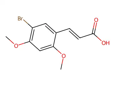 3-(5-Bromo-2,4-dimethoxyphenyl)prop-2-enoic acid structure