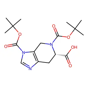 Piperidin[3,4-d]imidazole, 6-carboxylic acid, 3,5-di-t-butoxycarbonyl- structure