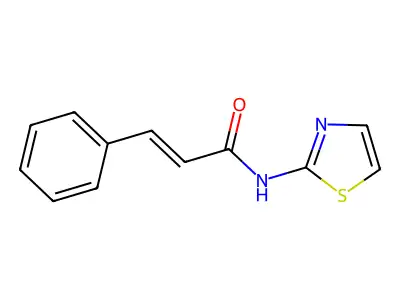(2E)-3-phenyl-N-(1,3-thiazol-2-yl)prop-2-enamide structure
