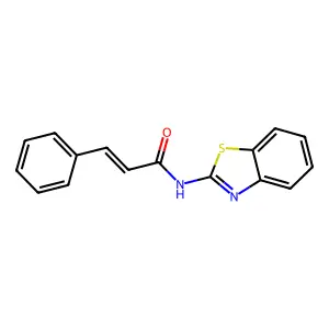 (2E)-N-(1,3-benzothiazol-2-yl)-3-phenylprop-2-enamide structure