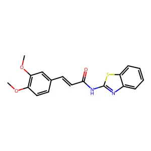 (E)-N-(benzo[d]thiazol-2-yl)-3-(3,4-dimethoxyphenyl)acrylamide structure