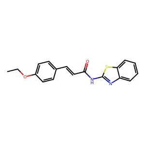 (E)-N-(1,3-benzothiazol-2-yl)-3-(4-ethoxyphenyl)prop-2-enamide structure