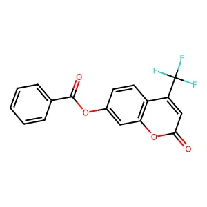 2-oxo-4-(trifluoromethyl)-2H-chromen-7-yl benzoate structure
