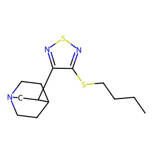 3-(1-Azabicyclo[2.2.2]octan-8-yl)-4-butylsulfanyl-1,2,5-thiadiazole structure