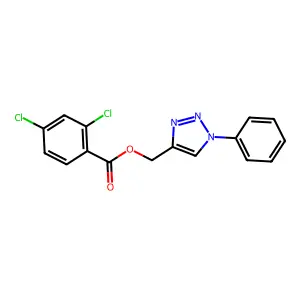 (1-phenyl-1H-1,2,3-triazol-4-yl)methyl 2,4-dichlorobenzenecarboxylate structure