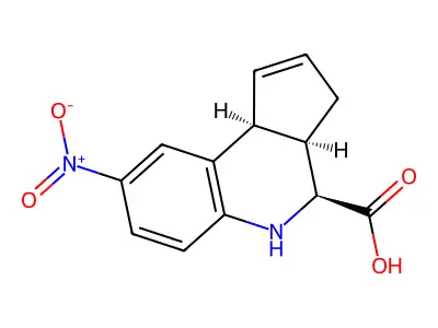 8-Nitro-3a,4,5,9b-tetrahydro-3H-cyclopenta[c]quinoline-4-carboxylic acid structure