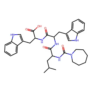 Perhydroazepin-1-yl leucyl-tryptophyl-tryptophan structure