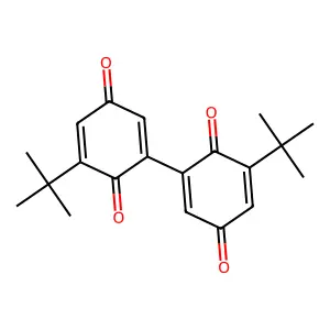 3,3'-Di-tert-butylbiphenyldiquinone-(2,5,2',5') structure