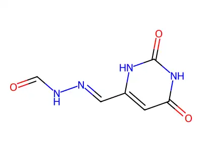 N'-[(2,6-Dioxo-1,2,3,6-tetrahydropyrimidin-4-yl)methylidene]formohydrazide structure