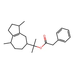 2-(3,8-二甲基-1,2,3,4,5,6,7,8-八氢薁-5-基)丙-2-基 2-苯基乙酸酯 structure