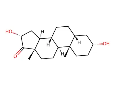5|A-Androstan-3|A,16|A-diol-17-one structure
