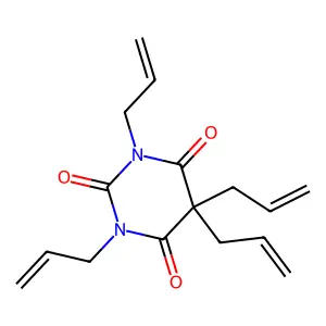 Barbituric acid, 1,3,5,5-tetraallyl- structure
