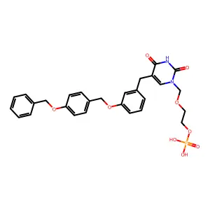 苄氧基苄氧基苄基酰尿苷一磷酸酯 structure