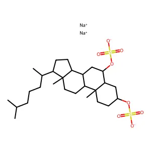 胆甾烷-3,6-二基二硫酸酯 structure