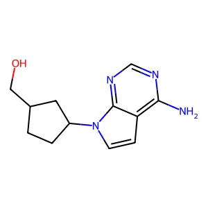 [3-(4-Amino-7h-pyrrolo[2,3-d]pyrimidin-7-yl)cyclopentyl]methanol structure