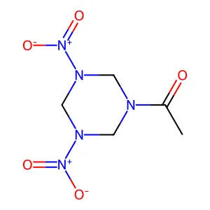 1,3,5-Triazine, 1-acetylhexahydro-3,5-dinitro- structure