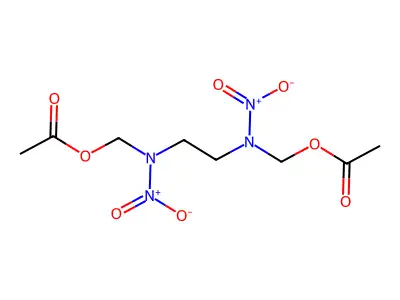 Methanol, (1,2-ethanediylbis(nitroimino))bis-, diacetate (ester) structure