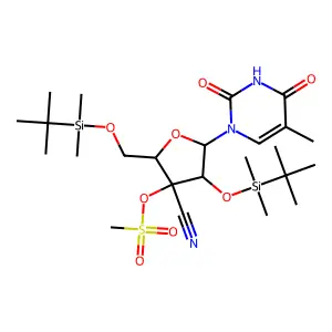 diSilyl-3'CN-3'MeSylT TSAO deriv. structure