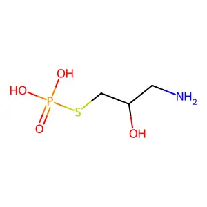 S-(3-amino-2-hydroxypropyl) dihydrogen thiophosphate structure