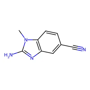 2-氨基-1-甲基-1H-苯并咪唑-5-甲腈 structure