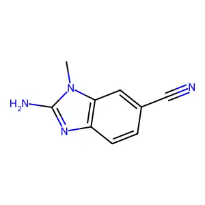 2-氨基-1-甲基-1H-苯并咪唑-6-甲腈 structure
