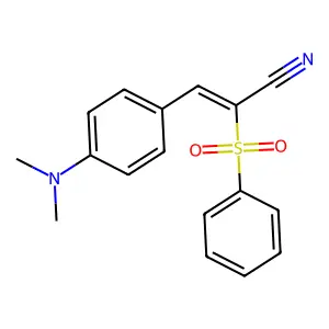 (2E)-2-(benzenesulfonyl)-3-[4-(dimethylamino)phenyl]prop-2-enenitrile structure