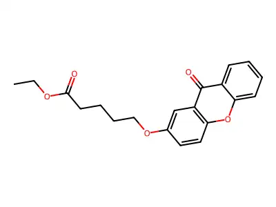 Pentanoic acid, 5-[(9-oxo-9H-xanthen-2-yl)oxy]-, ethyl ester structure
