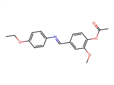 4-{[(4-Ethoxyphenyl)imino]methyl}-2-methoxyphenyl acetate structure