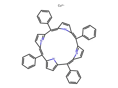 Copper tetraphenylporphyrin structure