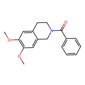 Isoquinoline, 2-benzoyl-1,2,3,4-tetrahydro-6,7-dimethoxy- structure