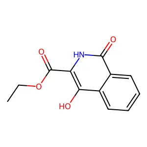 Ethyl 4-hydroxy-1-oxo-1,2-dihydroisoquinoline-3-carboxylate structure