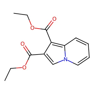 Diethyl indolizine-1,2-dicarboxylate structure
