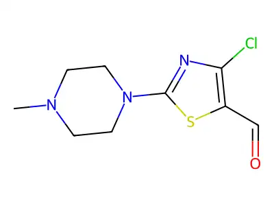 4-Chloro-2-(4-methylpiperazin-1-yl)-1,3-thiazole-5-carbaldehyde structure