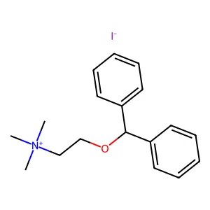 Ethanaminium, 2-(diphenylmethoxy)-N,N,N-trimethyl-, iodide (1:1) structure