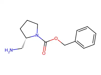 Benzyl 2-(aminomethyl)pyrrolidine-1-carboxylate structure