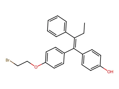 Phenol, 4-[1-[4-(2-bromoethoxy)phenyl]-2-phenyl-1-butenyl]- structure
