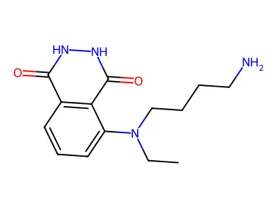 1,4-Phthalazinedione, 5-[(4-aminobutyl)ethylamino]-2,3-dihydro- structure