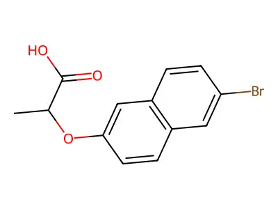 2-(6-bromonaphthalen-2-yl)oxypropanoic Acid structure