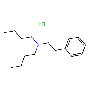 Benzeneethanamine, N,N-dibutyl-, hydrochloride (1:1) structure