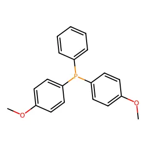 Bis(4-methoxyphenyl)phenylphosphine structure