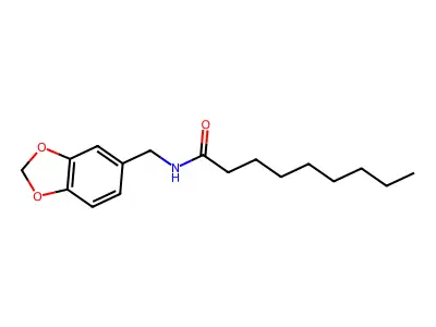 Nonanamide, N-(1,3-benzodioxol-5-ylmethyl)- structure