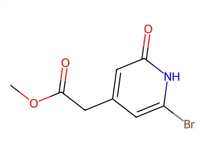 Methyl (6-bromo-2-oxo-1,2-dihydropyridin-4-yl)acetate structure