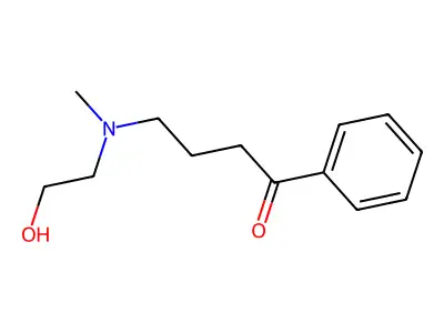 1-Butanone, 4-((2-hydroxyethyl)methylamino)-1-phenyl- structure